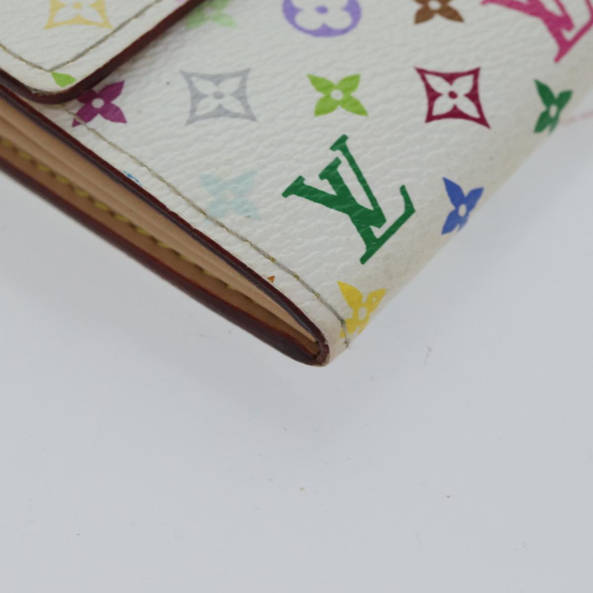 LOUIS VUITTON Multicolor Portefeuille Sarah Long Wallet White M93532 70503