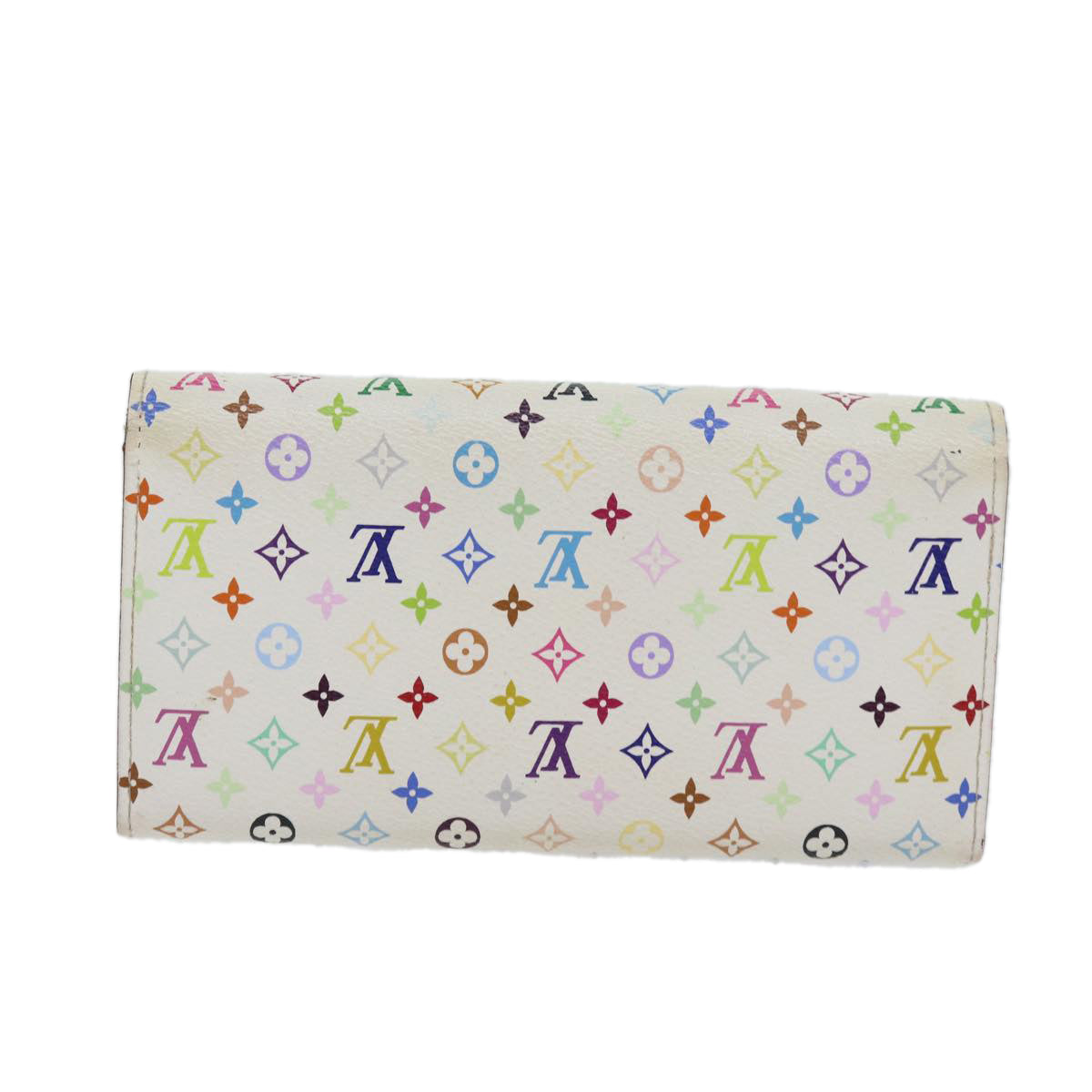 LOUIS VUITTON Multicolor Portefeuille Sarah Long Wallet White M93532 70503