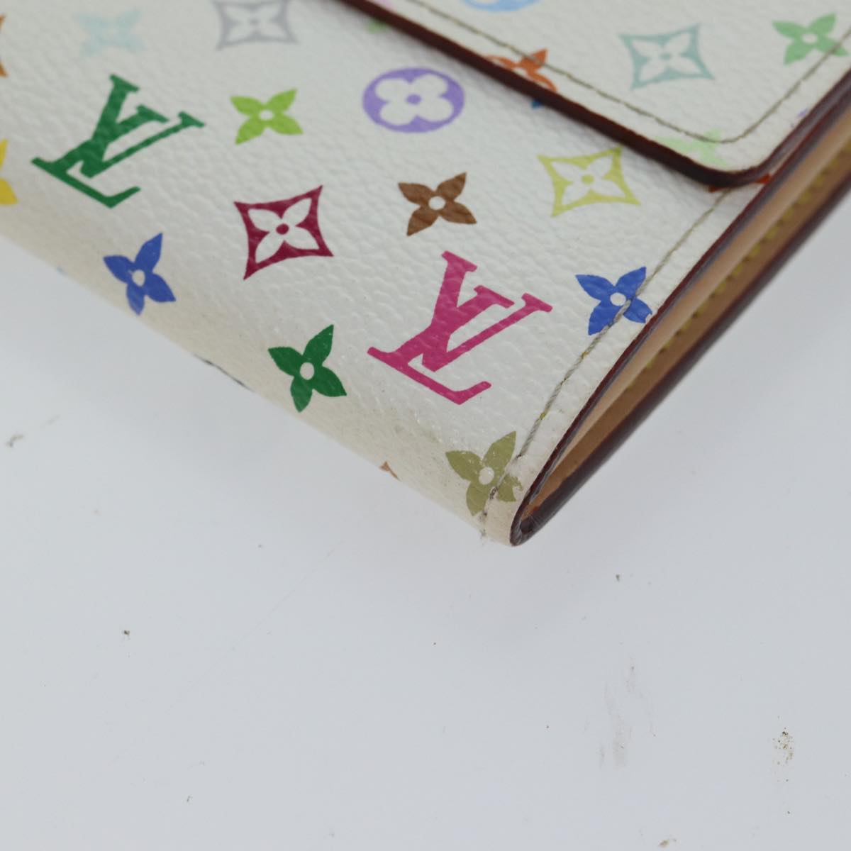 LOUIS VUITTON Multicolor Portefeuille Sarah Long Wallet White M93532 70503