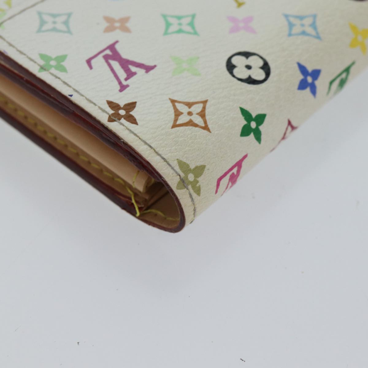 LOUIS VUITTON Multicolor Portefeuille Sarah Long Wallet White M93532 70503