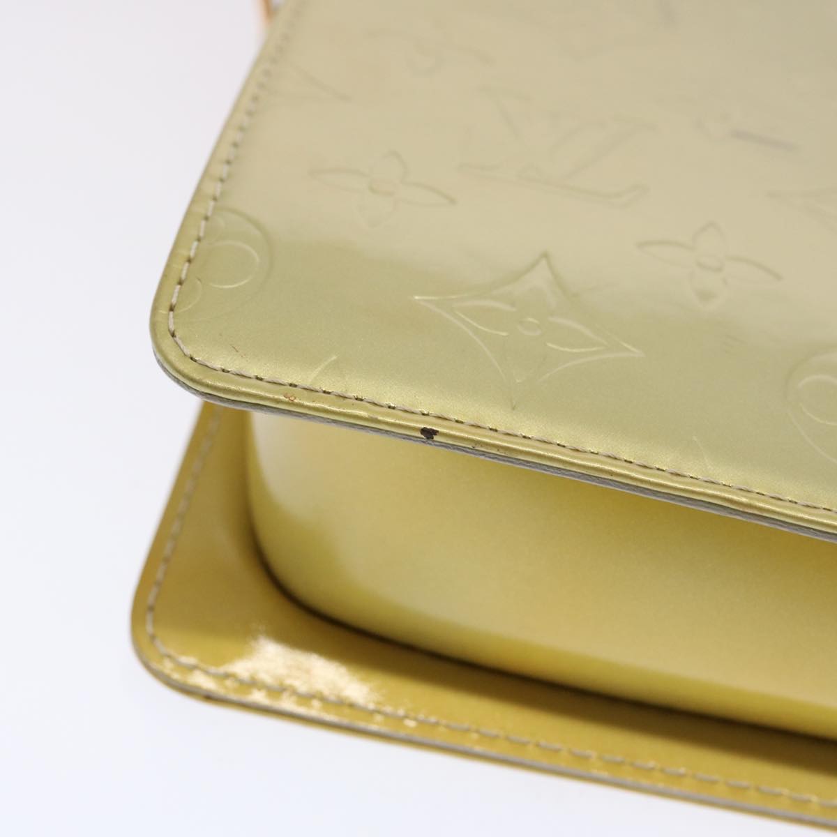 LOUIS VUITTON Monogram Vernis Motto Accessory Pouch Gris M91030 LV 70506