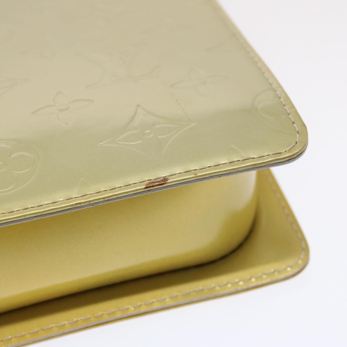 LOUIS VUITTON Monogram Vernis Motto Accessory Pouch Gris M91030 LV 70506