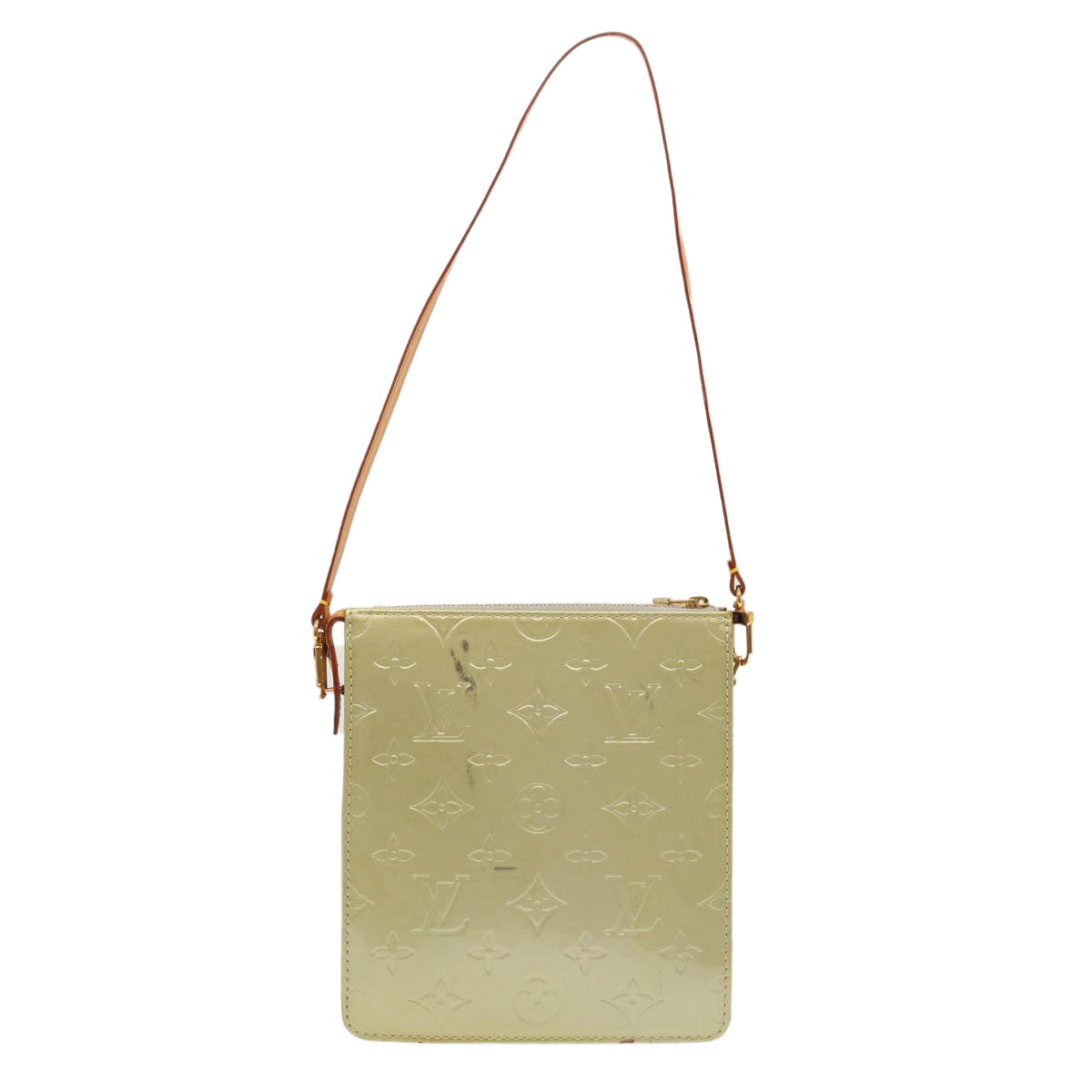 LOUIS VUITTON Monogram Vernis Motto Accessory Pouch Gris M91030 LV 70506