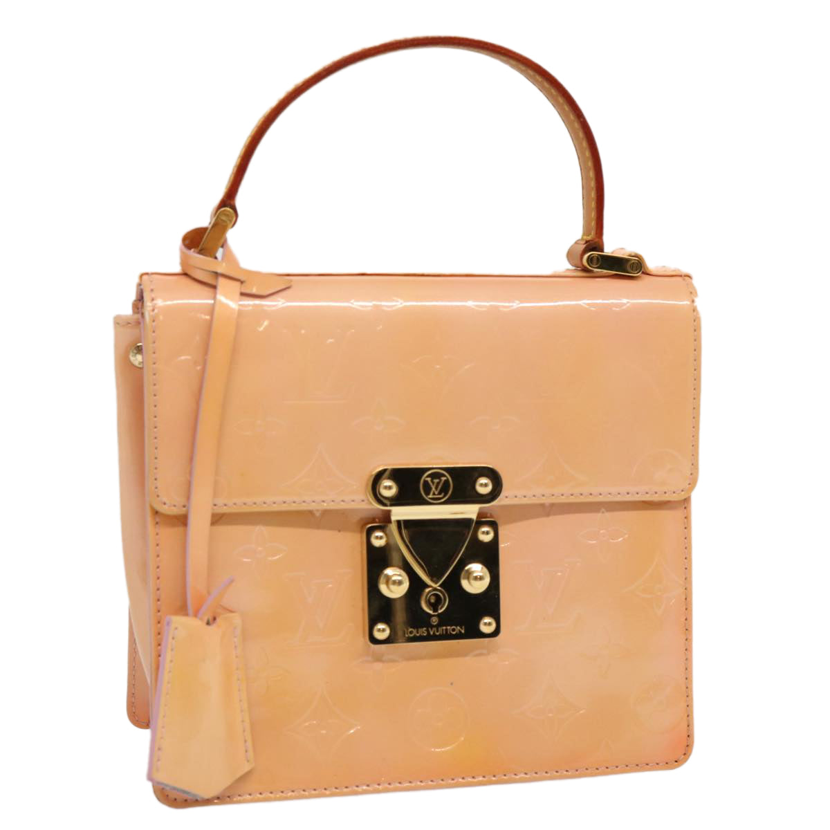 LOUIS VUITTON Vernis Spring Street Hand Bag Marshmallow Pink M91033 70507