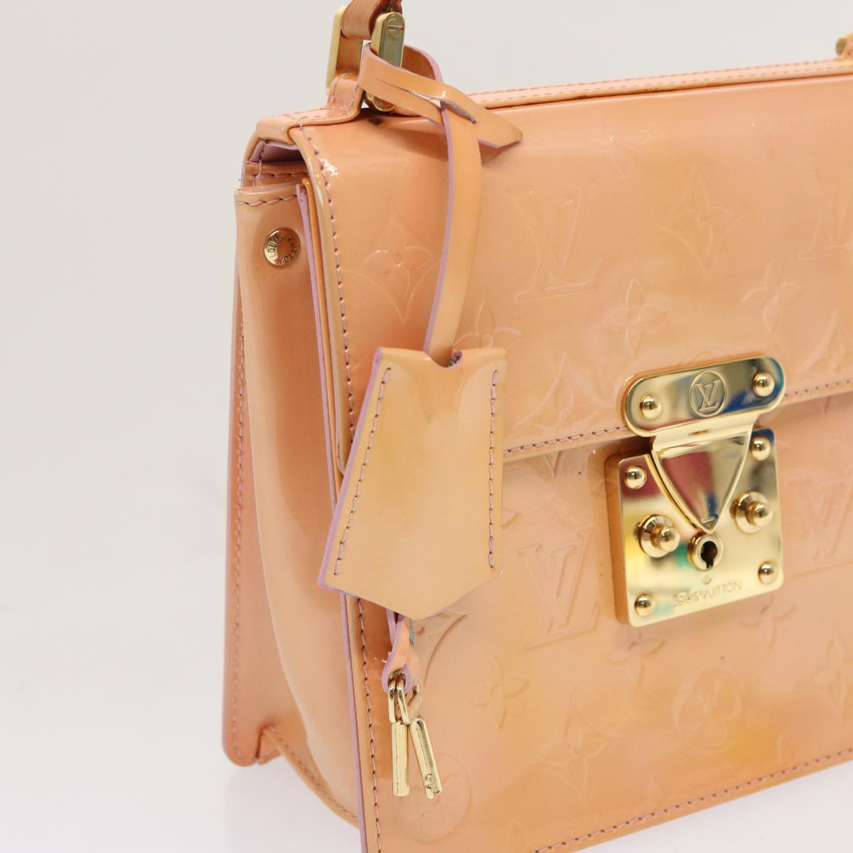 LOUIS VUITTON Vernis Spring Street Hand Bag Marshmallow Pink M91033 70507