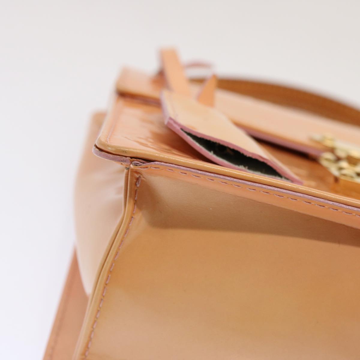 LOUIS VUITTON Vernis Spring Street Hand Bag Marshmallow Pink M91033 70507