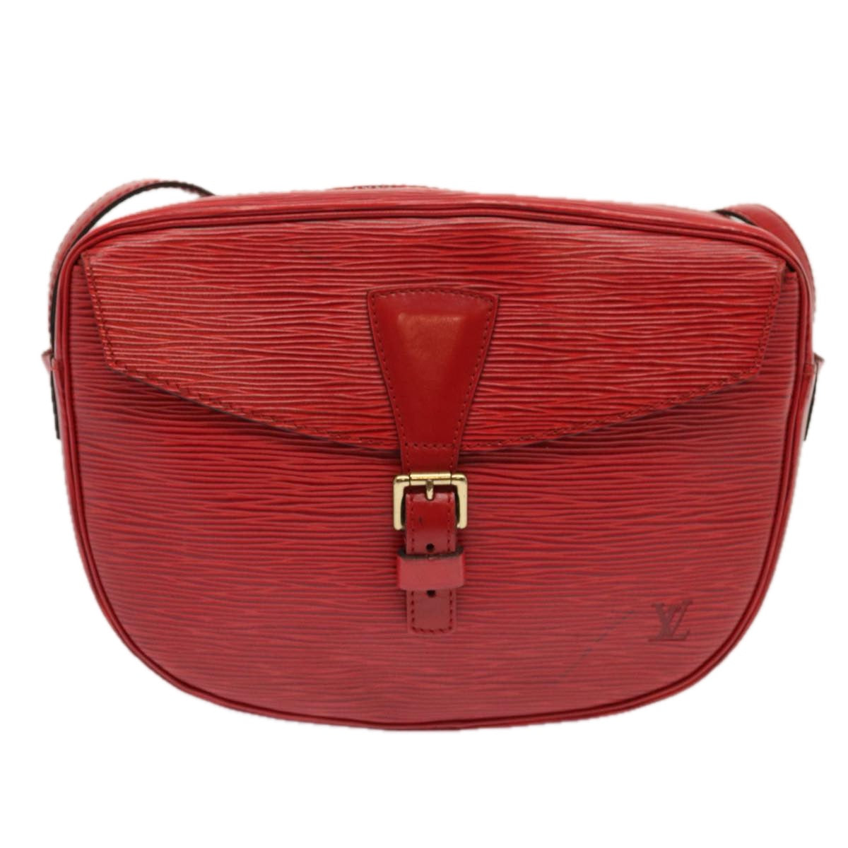 LOUIS VUITTON Epi Jeune Fille MM Shoulder Bag Red M52157 LV 70508