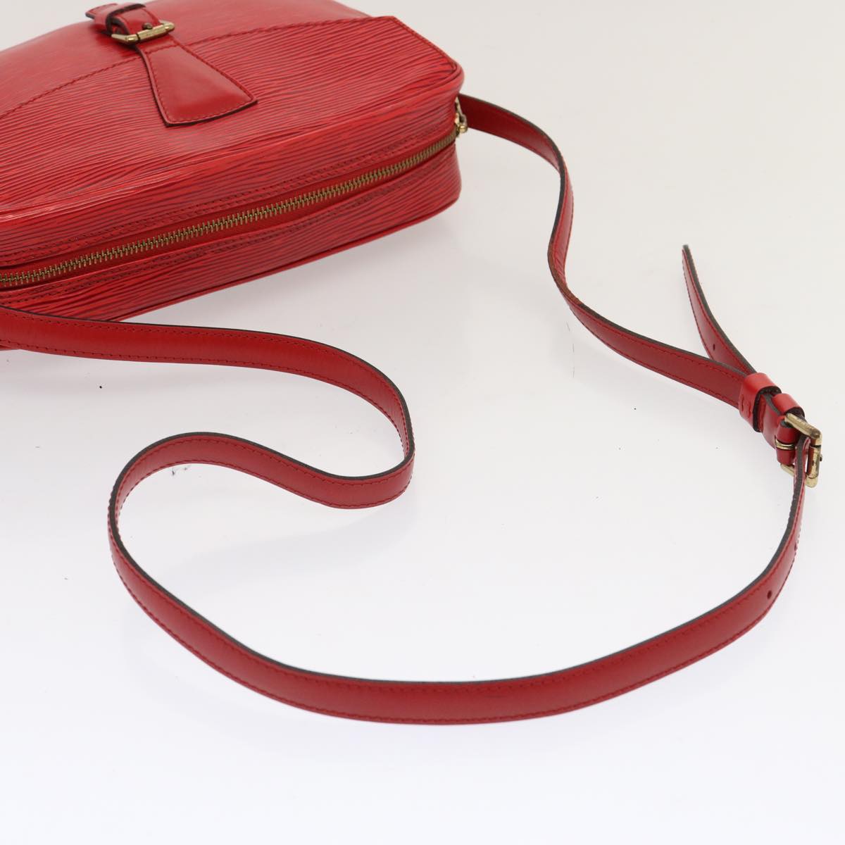 LOUIS VUITTON Epi Jeune Fille MM Shoulder Bag Red M52157 LV 70508