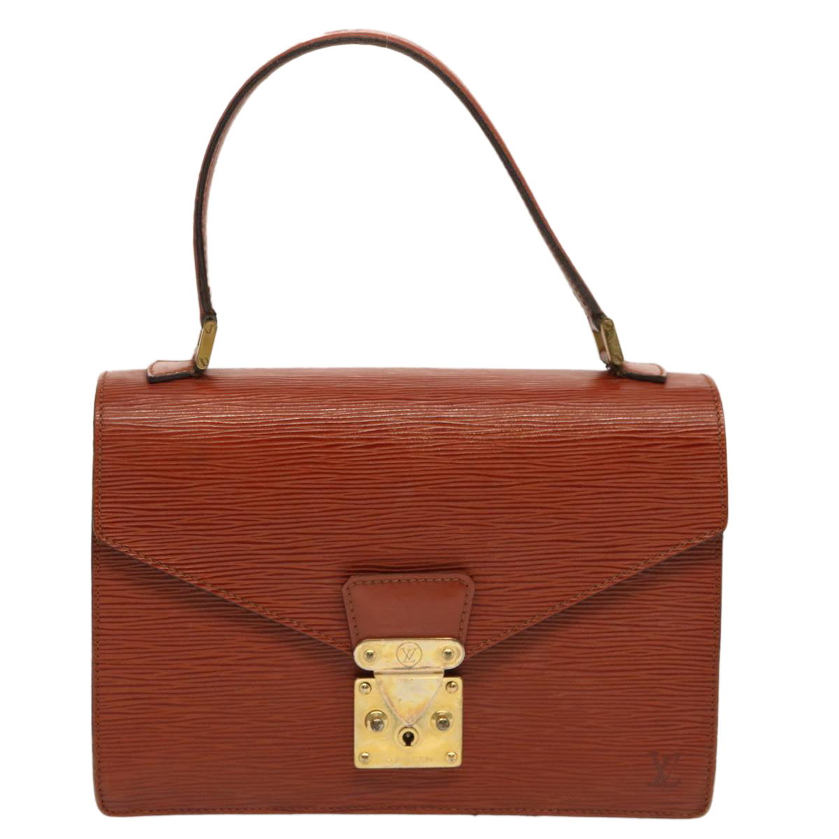 LOUIS VUITTON Epi Concorde Hand Bag Brown M52133 LV 70517