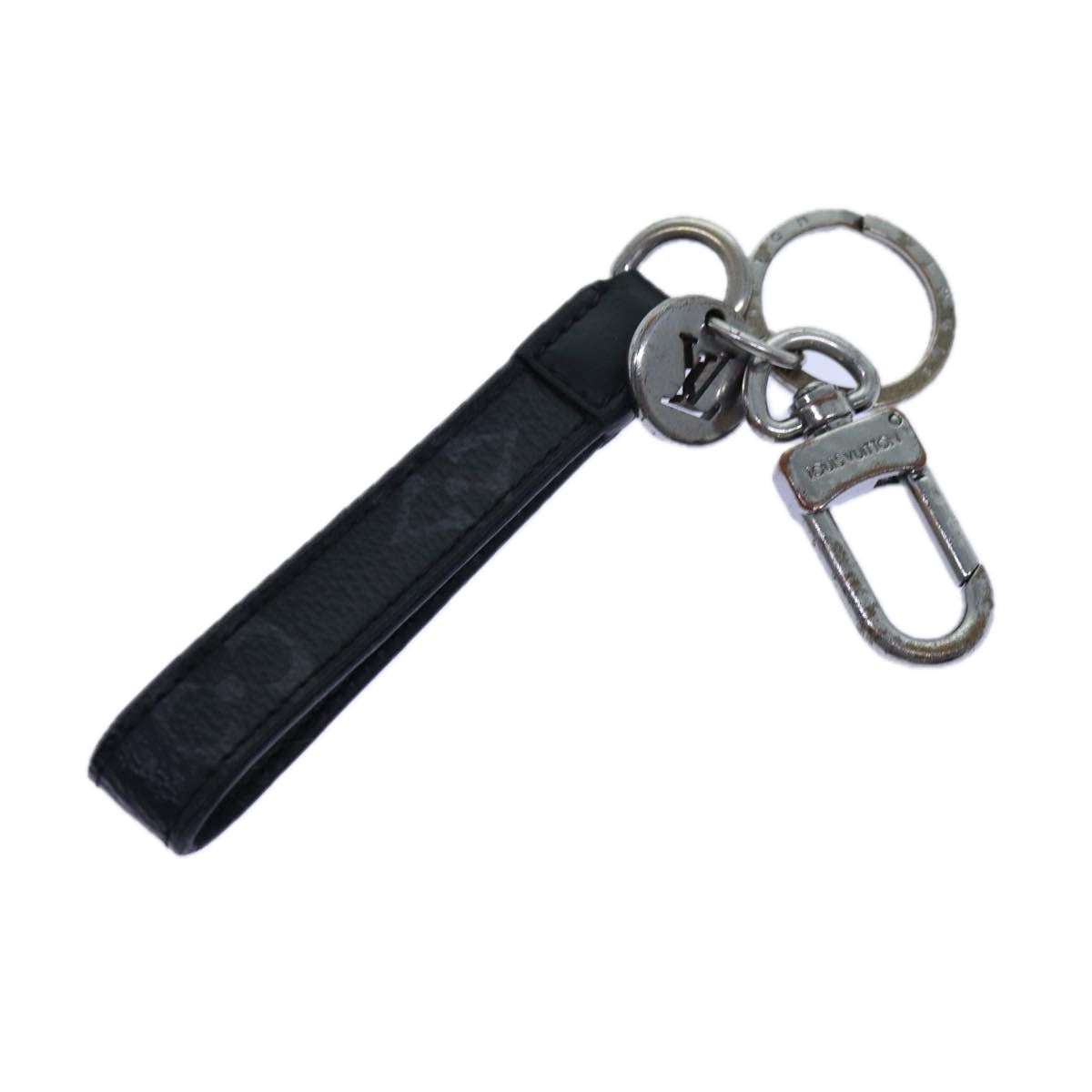 LOUIS VUITTON Monogram Eclipse Porte Cles Dragonne Key Holder M61950 70518