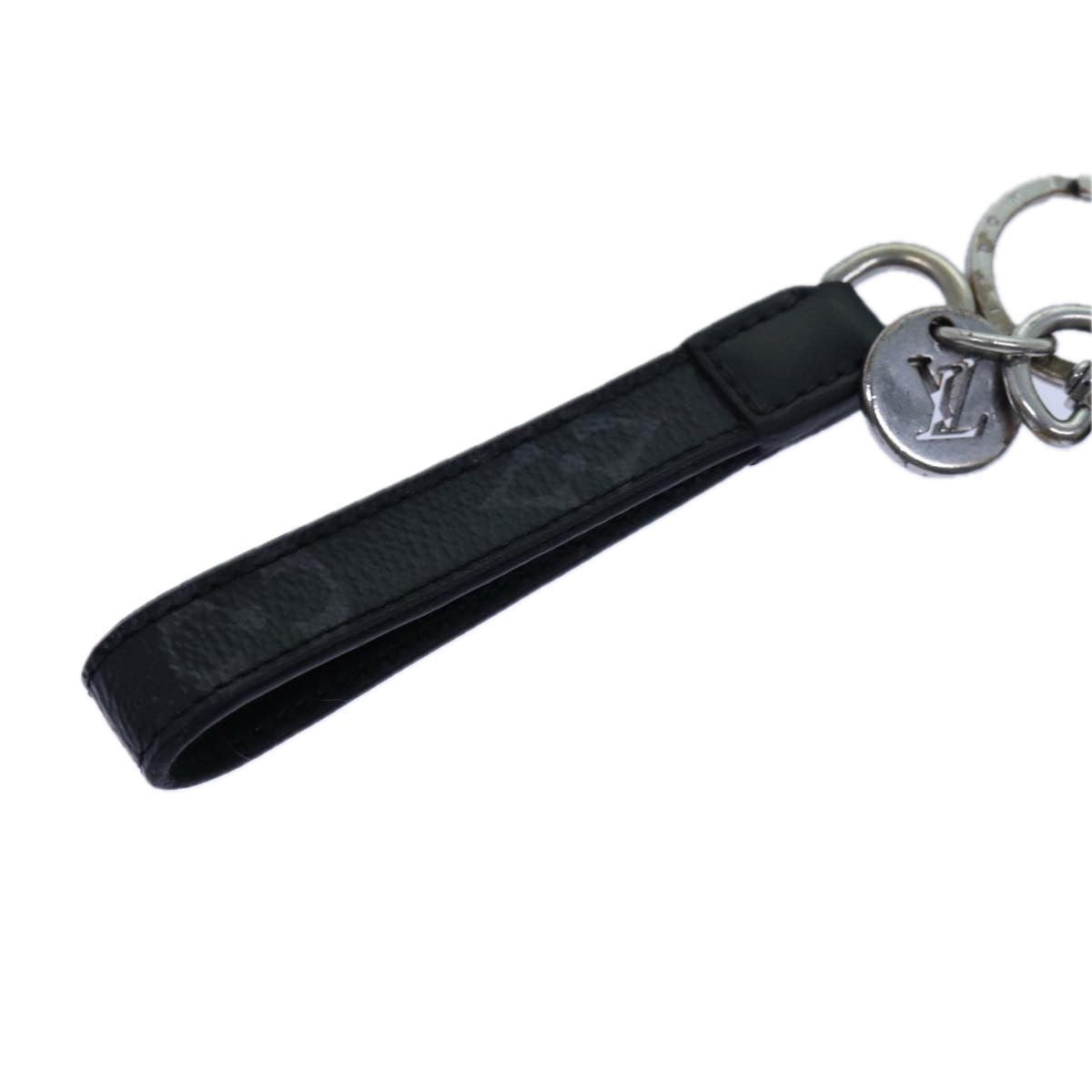 LOUIS VUITTON Monogram Eclipse Porte Cles Dragonne Key Holder M61950 70518
