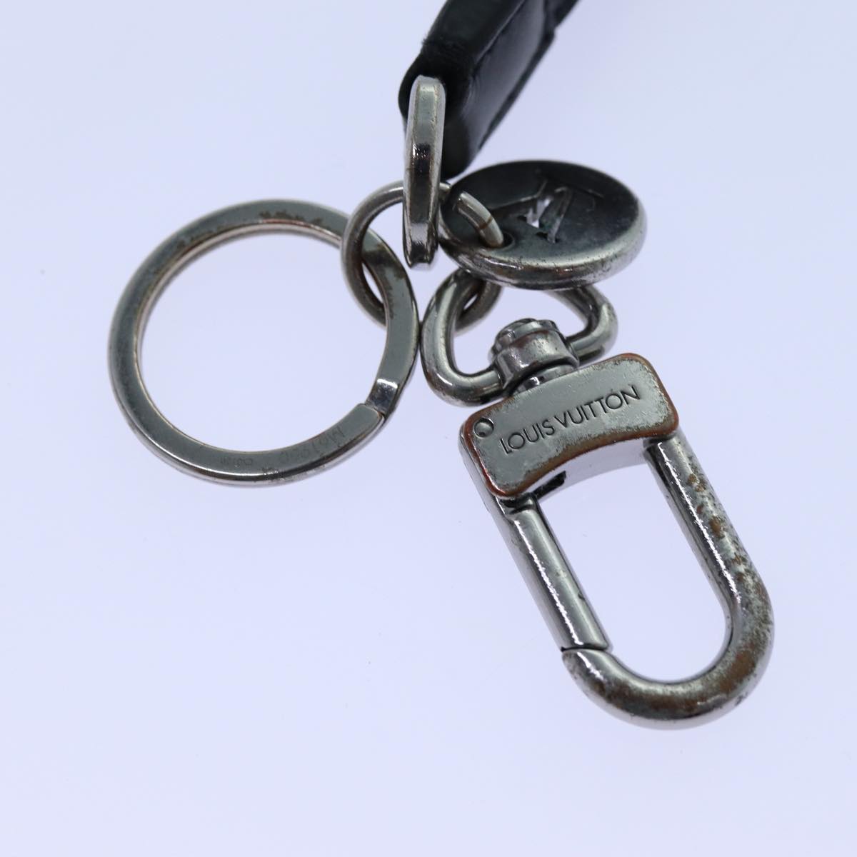 LOUIS VUITTON Monogram Eclipse Porte Cles Dragonne Key Holder M61950 70518
