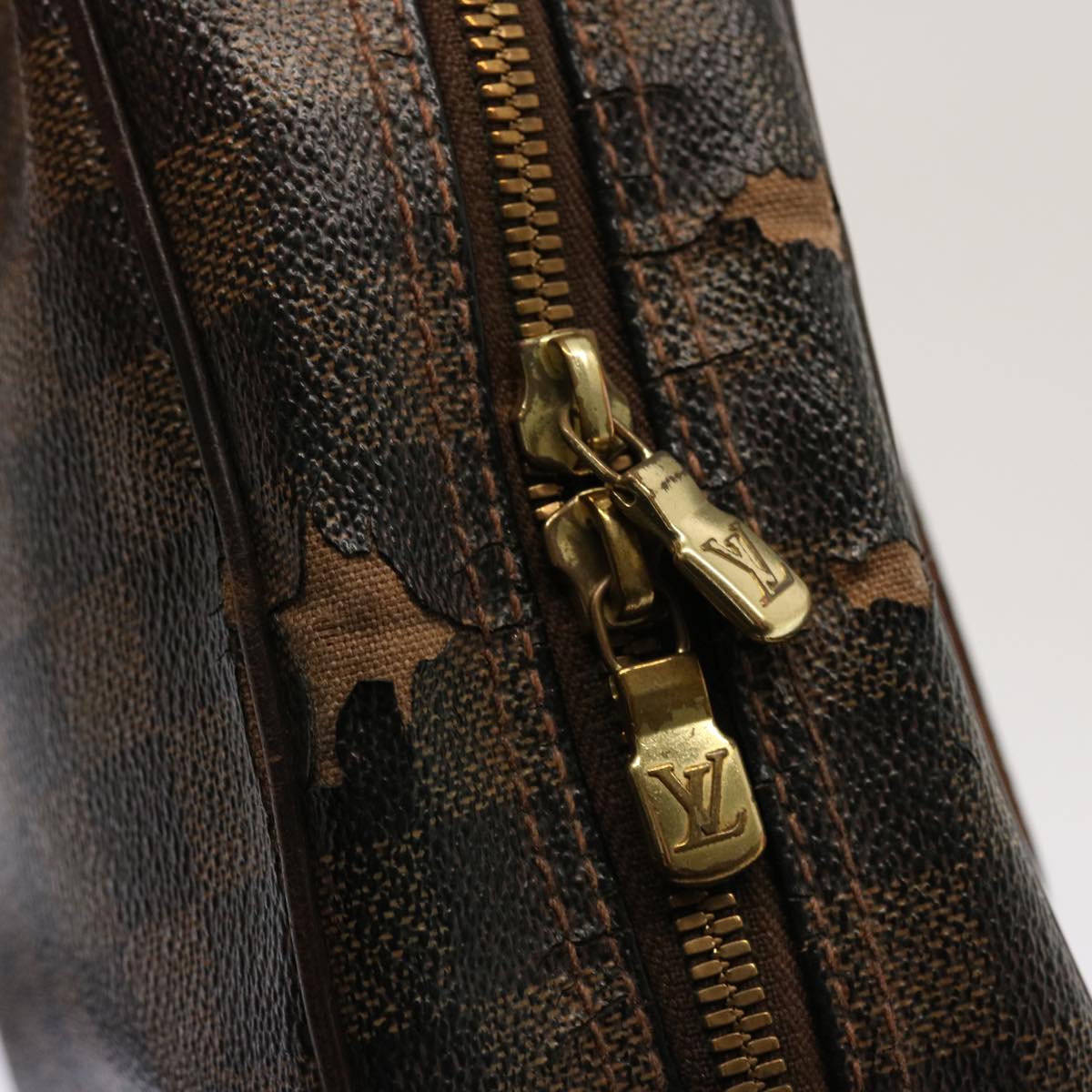 LOUIS VUITTON Damier Ebene Olaf PM Shoulder Bag N41442 LV 70521