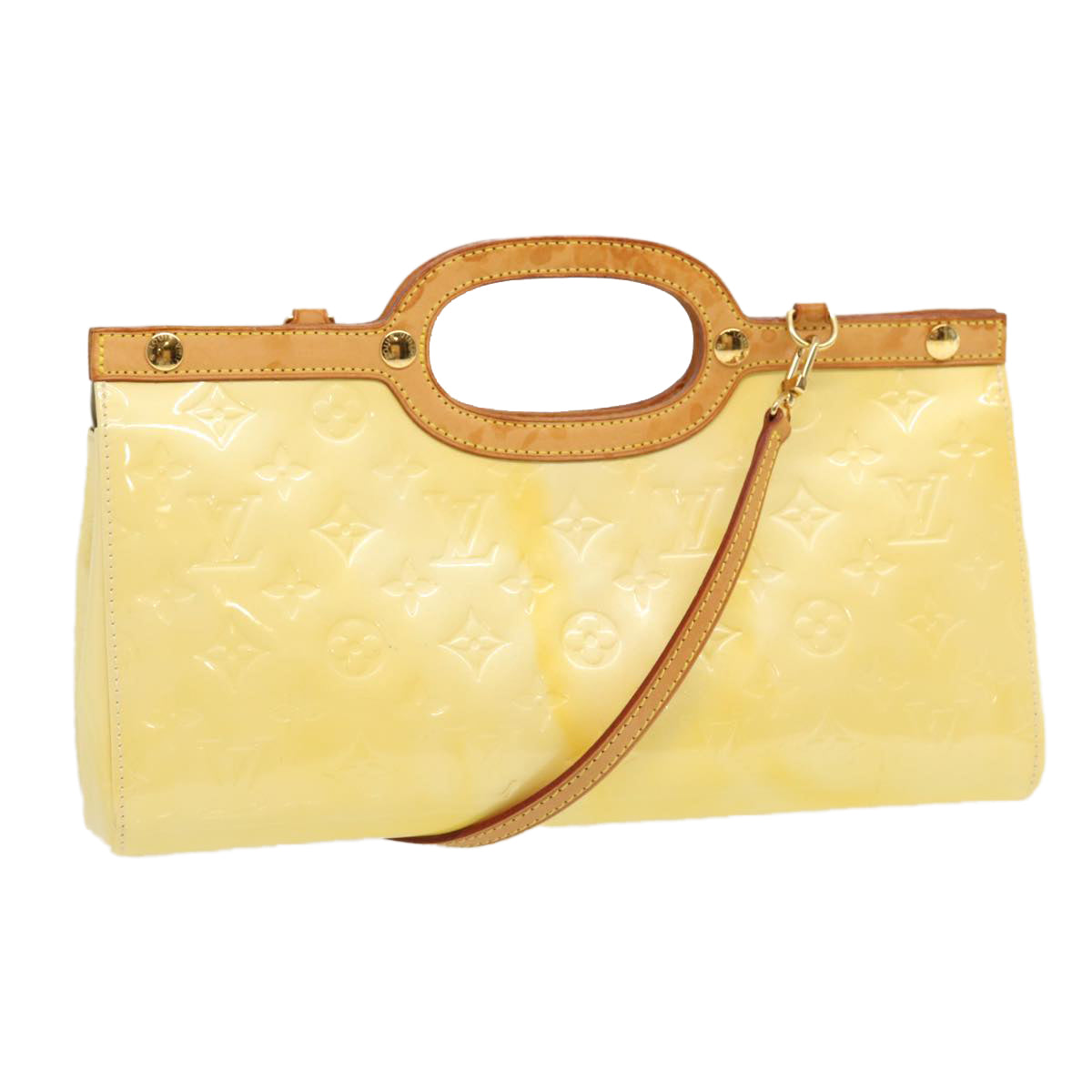 LOUIS VUITTON Monogram Vernis Roxbury Drive Hand Bag Perle M91374 LV 70529