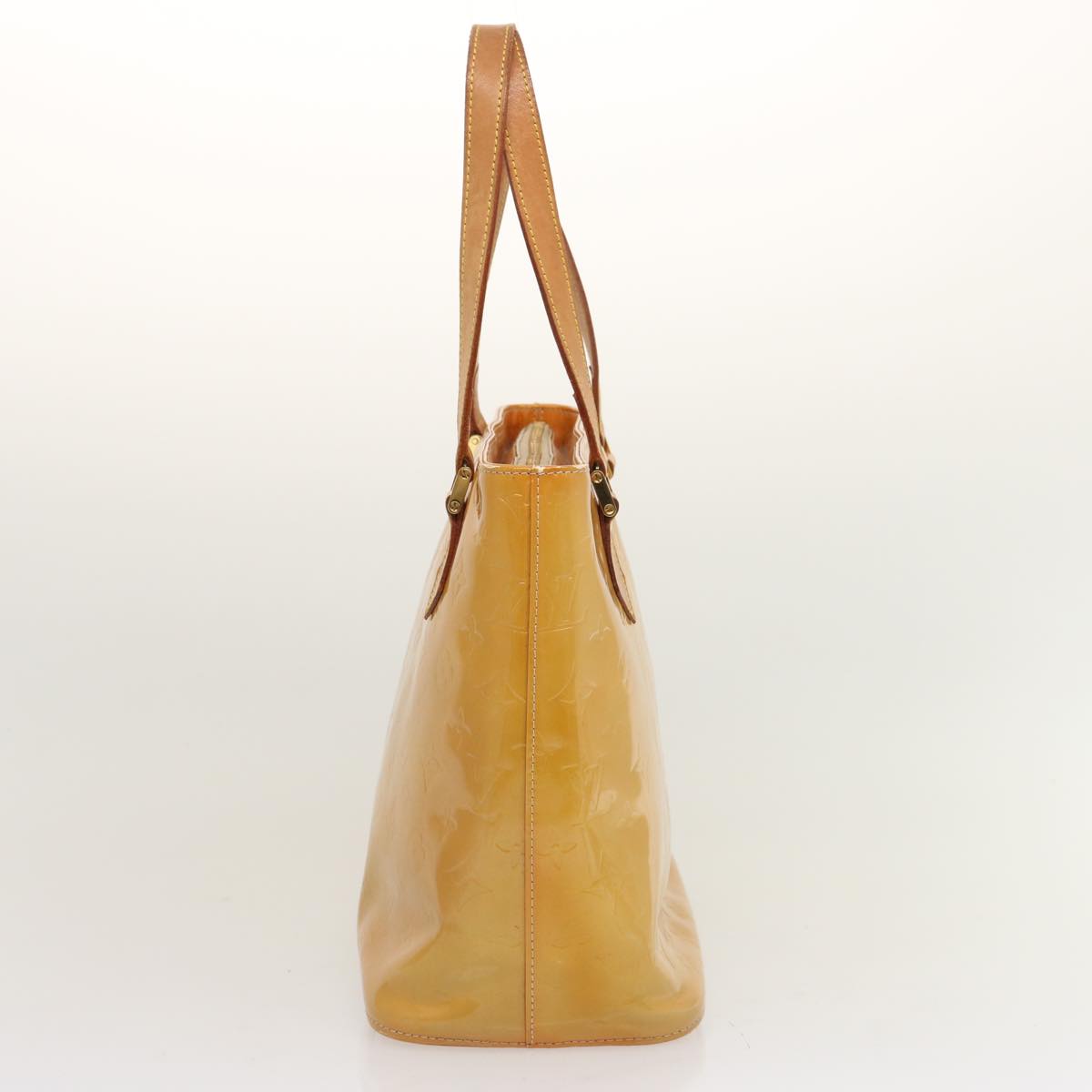 LOUIS VUITTON Monogram Vernis Houston Hand Bag Beige M91004 LV 70530