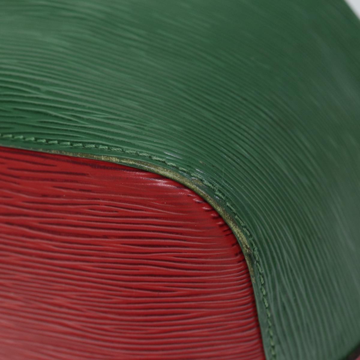 LOUIS VUITTON Epi Petit Noe Shoulder Bag Bicolor Green Red M44147 LV 70552