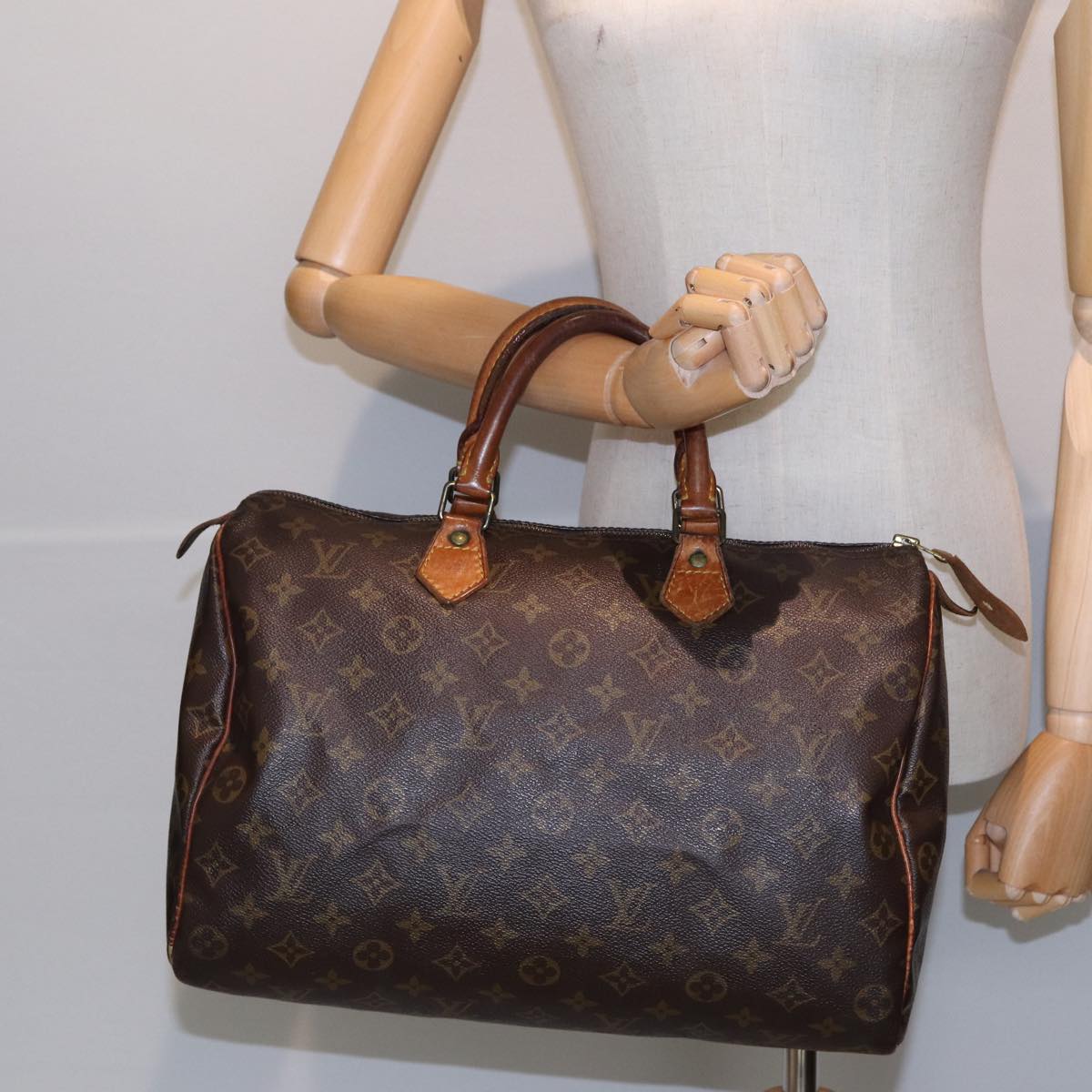 LOUIS VUITTON Monogram Speedy 35 Hand Bag M41524 LV 70559
