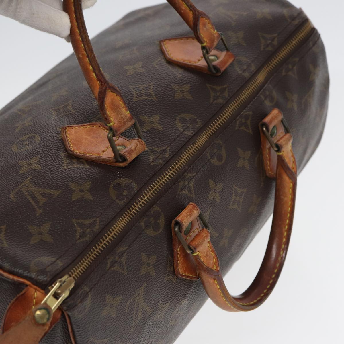 LOUIS VUITTON Monogram Speedy 35 Hand Bag M41524 LV 70559