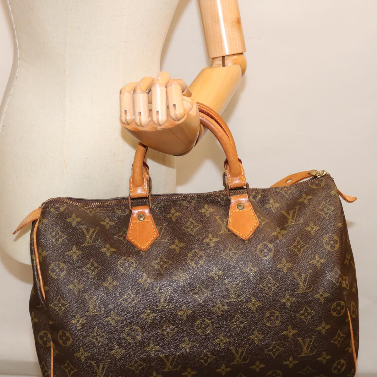 LOUIS VUITTON Monogram Speedy 35 Hand Bag M41524 LV 70560