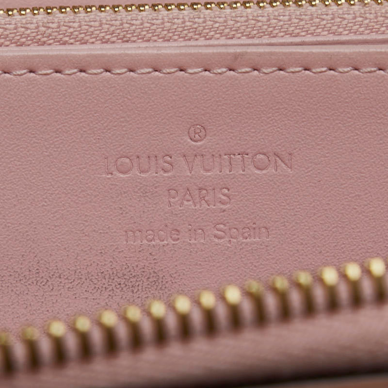 Louis Vuitton Monogram Vernis Zippie Venice Roundfassner Long Wallet M62945 Rose Valerie Pink Brown Patent Leather PVC  Louis Vuitton
