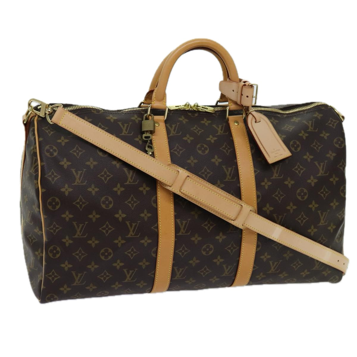 LOUIS VUITTON Monogram Keepall Bandouliere 50 Boston Bag M41416 LV 70761A