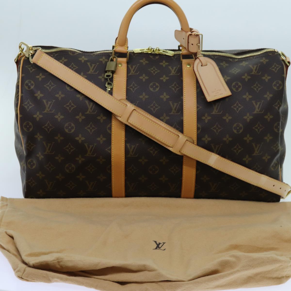 LOUIS VUITTON Monogram Keepall Bandouliere 50 Boston Bag M41416 LV 70761A