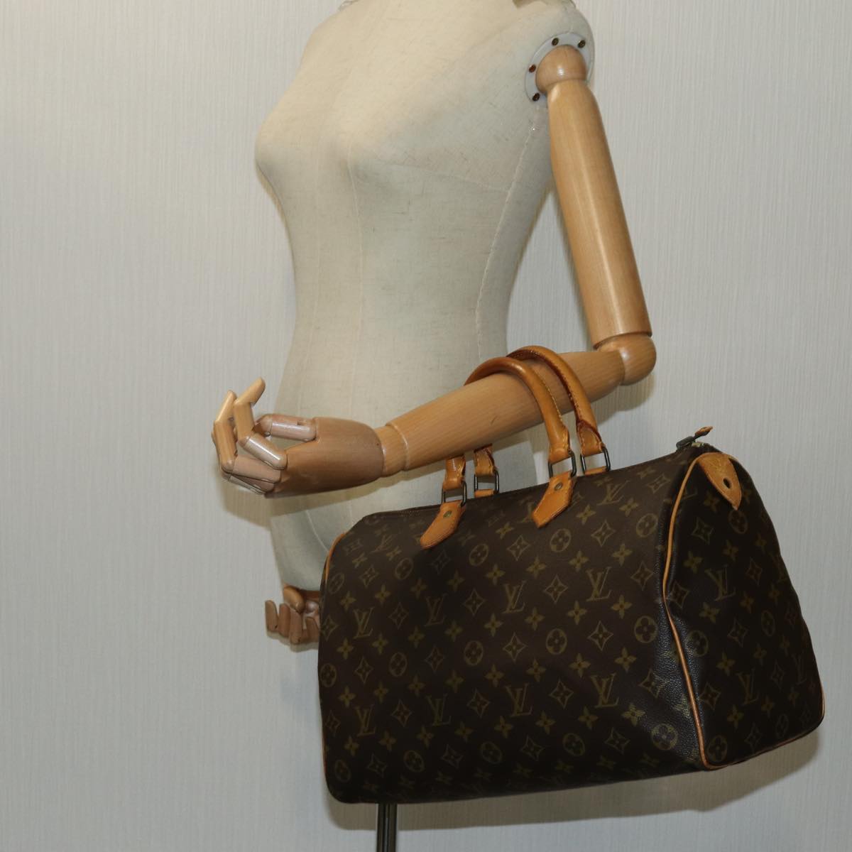 LOUIS VUITTON Monogram Speedy 35 Hand Bag M41524 LV 70768
