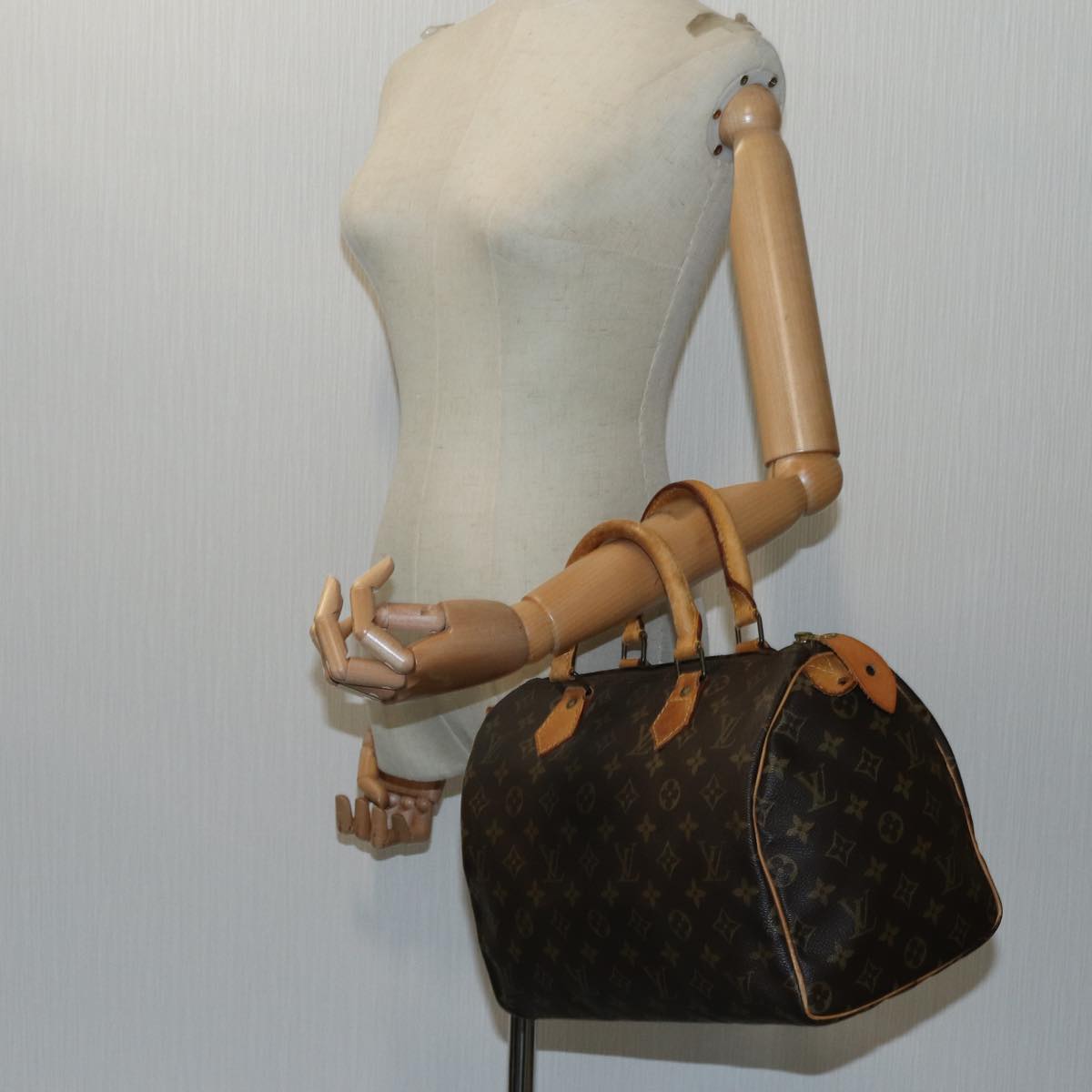 LOUIS VUITTON Monogram Speedy 35 Hand Bag M41524 LV 70770