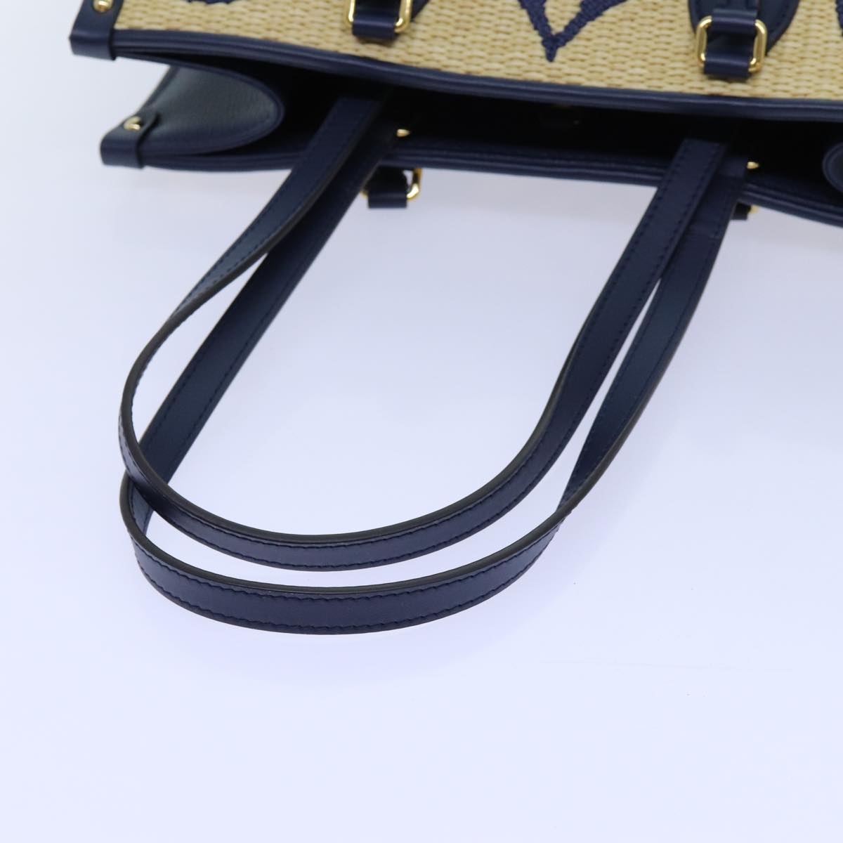 LOUIS VUITTON Monogram Raffia On The Go MM Bag 2way Beige M57723 LV 70773S