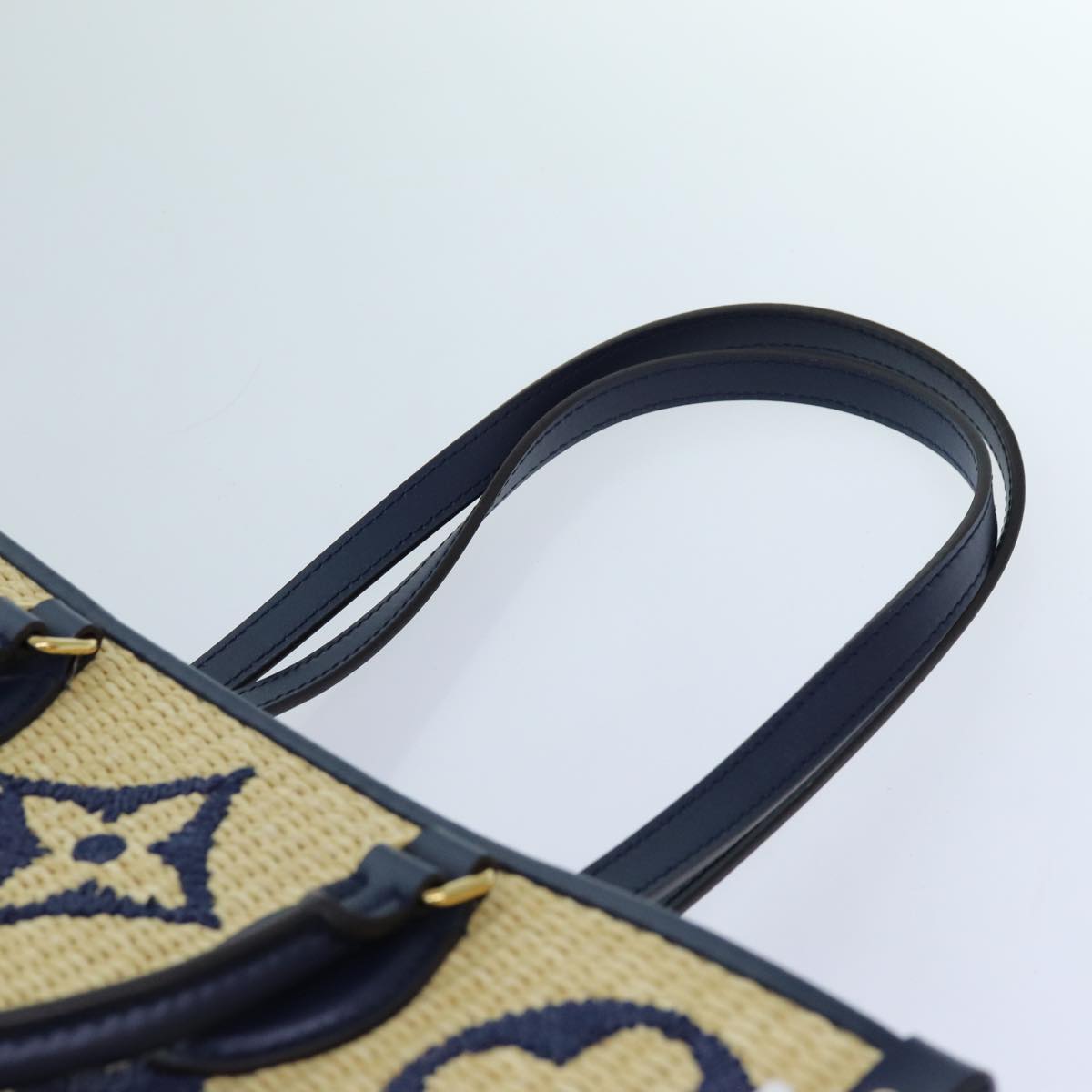 LOUIS VUITTON Monogram Raffia On The Go MM Bag 2way Beige M57723 LV 70773S