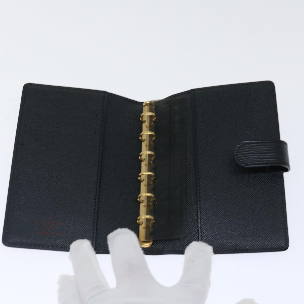 LOUIS VUITTON Epi Agenda PM Day Planner Cover Black R20052 LV 70796