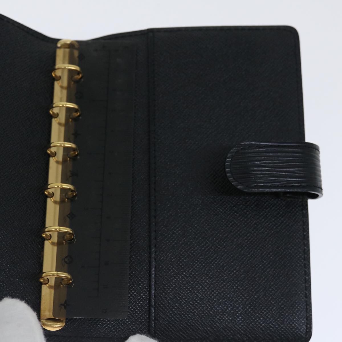 LOUIS VUITTON Epi Agenda PM Day Planner Cover Black R20052 LV 70796