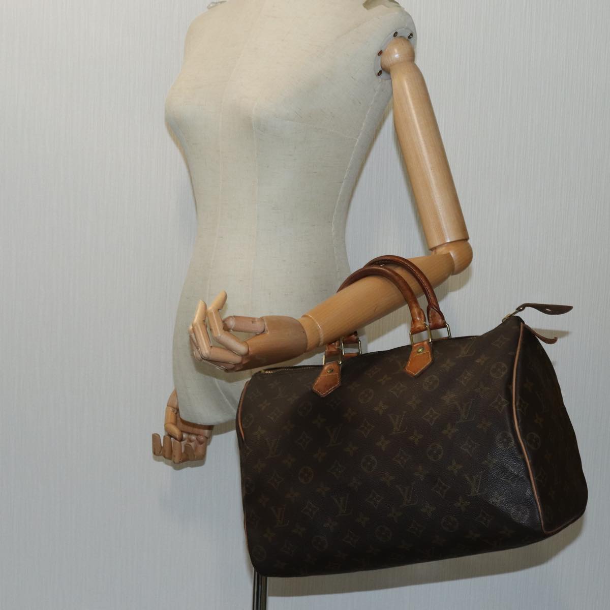LOUIS VUITTON Monogram Speedy 35 Hand Bag M41524 LV 70808