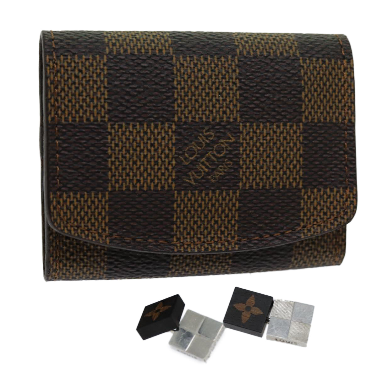 LOUIS VUITTON Damier Ebene Cuff Case Cuffs M30964 LV 70816