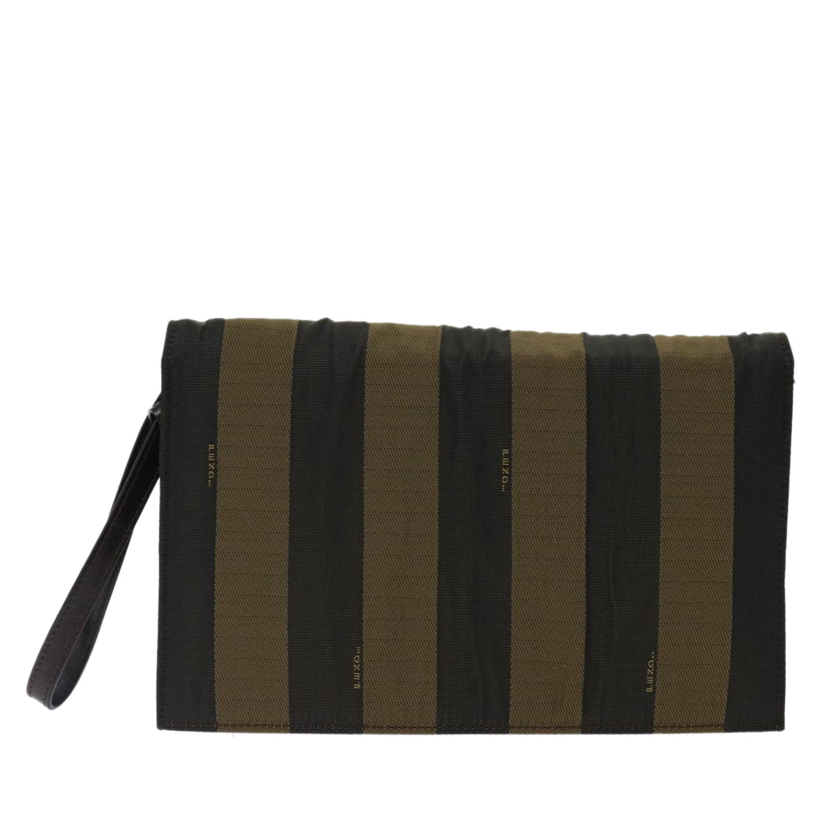 Luxury FendiPecan Canvas Clutch Bag Black70820