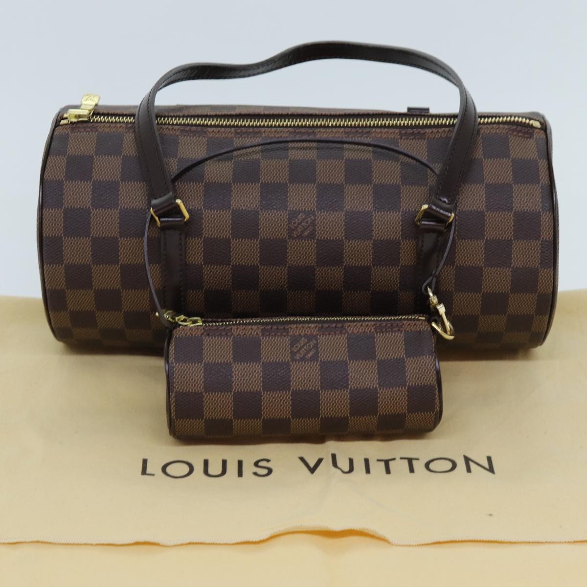 LOUIS VUITTON Damier Ebene Papillon 30 Hand Bag N51303 LV 70833A