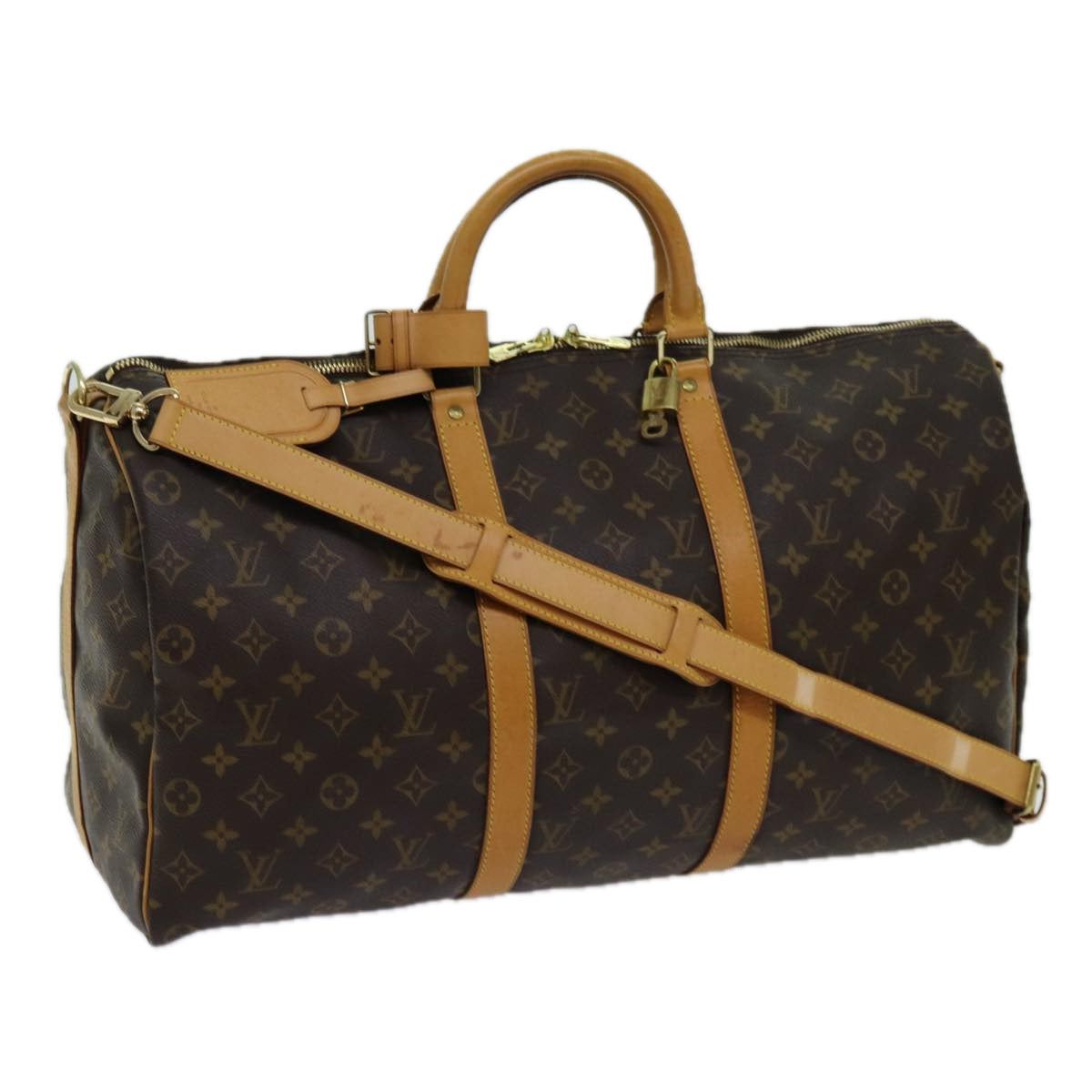 LOUIS VUITTON Monogram Keepall Bandouliere 50 Boston Bag M41416 LV 70834