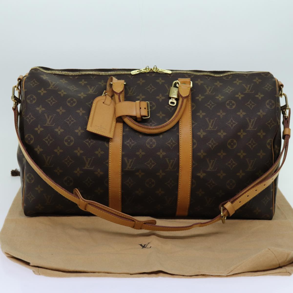 LOUIS VUITTON Monogram Keepall Bandouliere 50 Boston Bag M41416 LV 70834