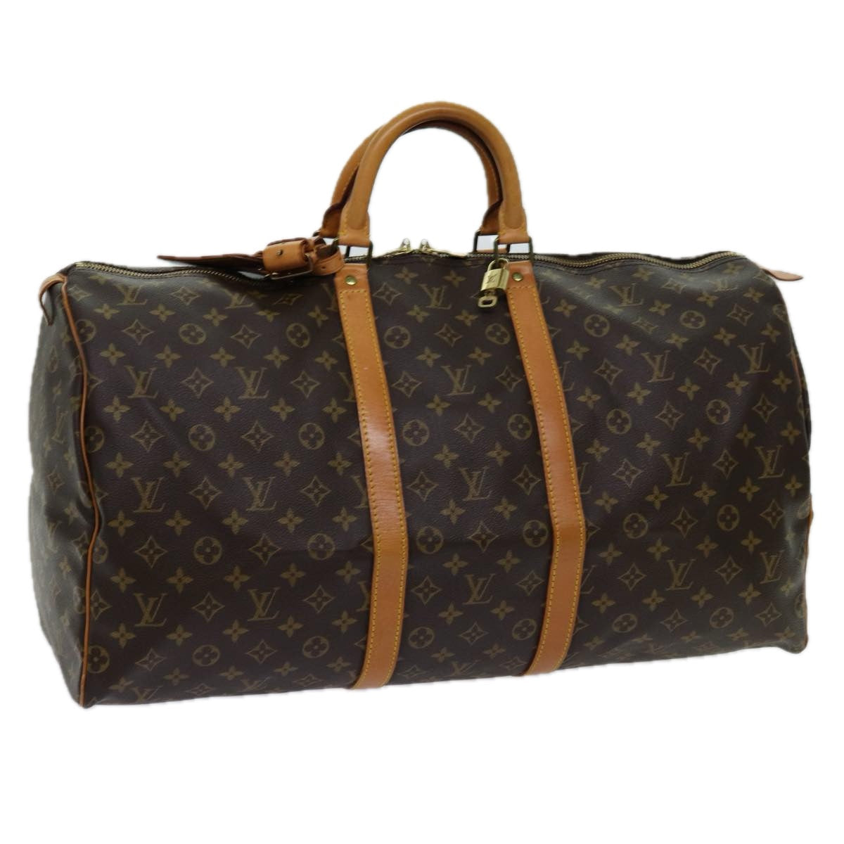 LOUIS VUITTON Monogram Keepall 55 Boston Bag M41424 LV 70835