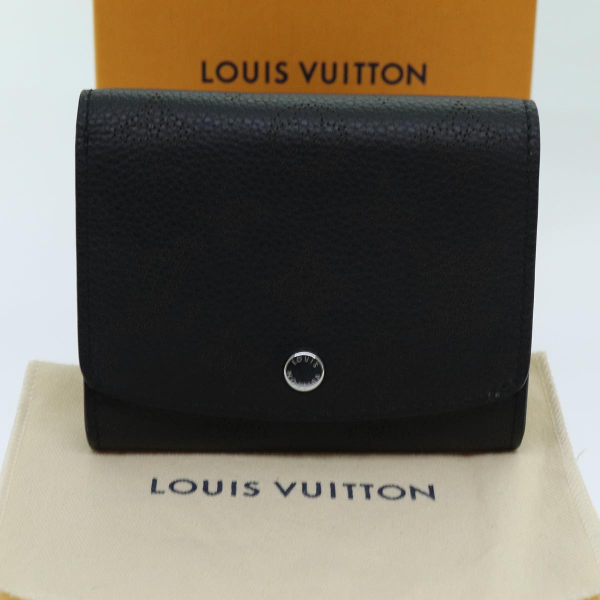 LOUIS VUITTON Mahina Portefeuille Iris Compact Wallet Noir M62540 LV 70838A