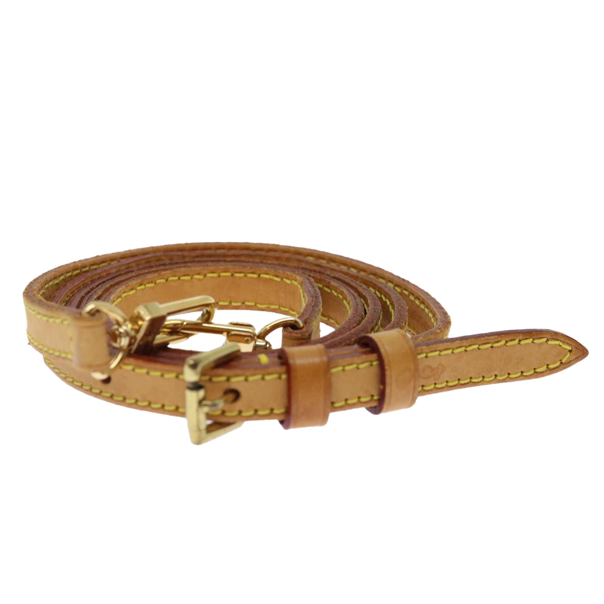 LOUIS VUITTON Adjustable Shoulder Strap Leather 40.2""-47.2"" Beige 70844