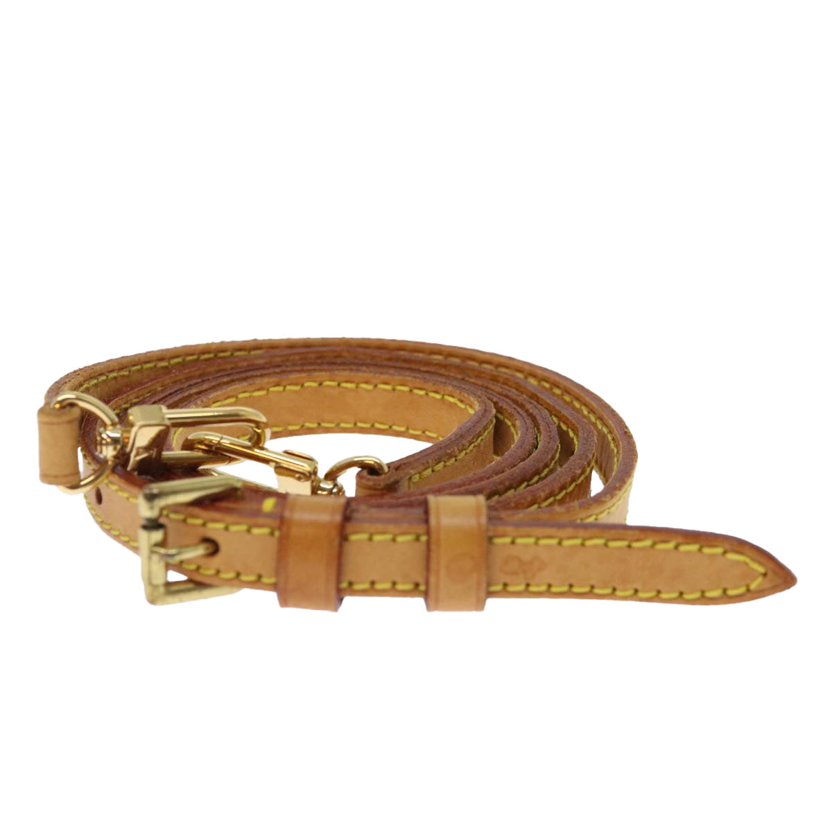 LOUIS VUITTON Adjustable Shoulder Strap Leather 40.2""-47.2"" Beige 70844