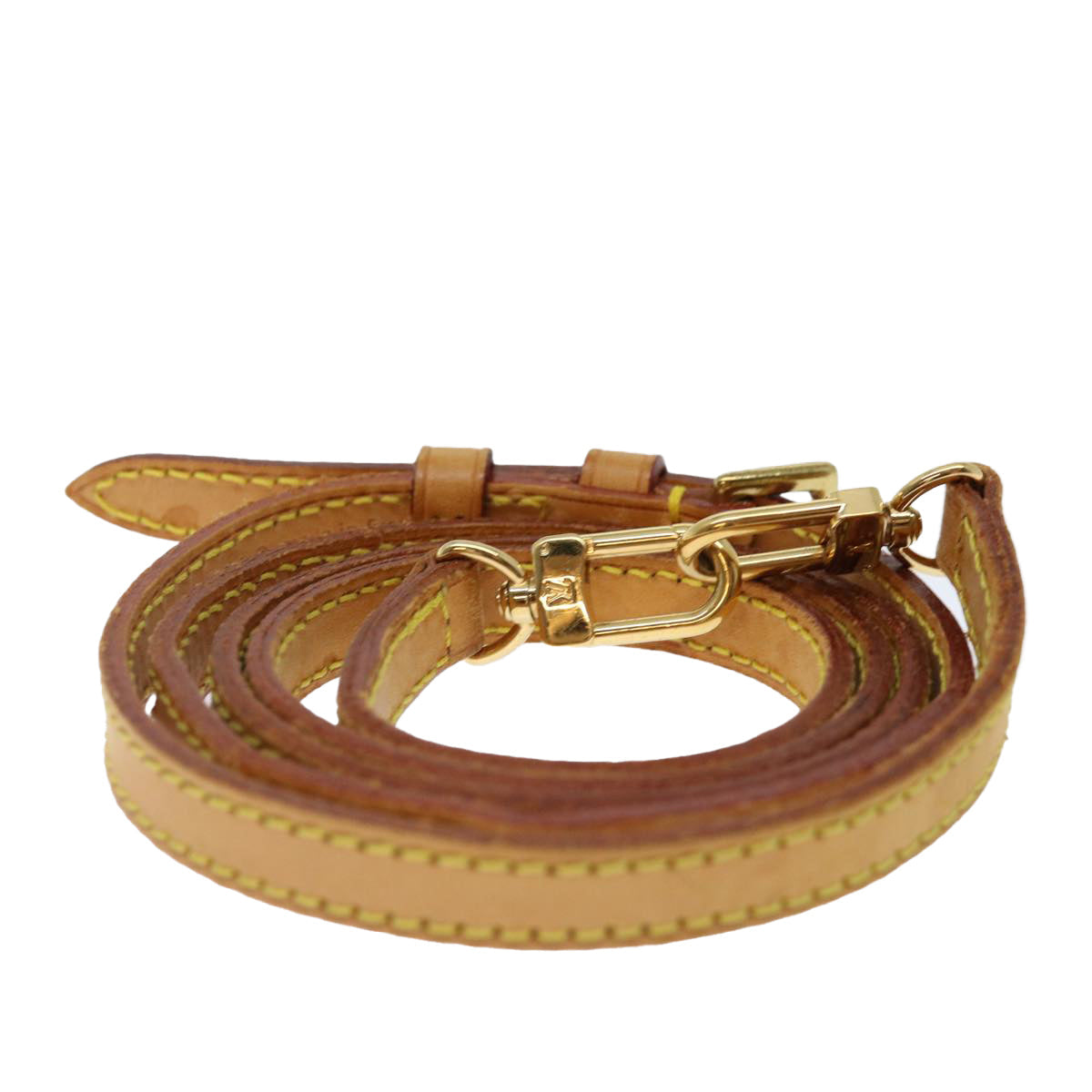 LOUIS VUITTON Adjustable Shoulder Strap Leather 40.2""-47.2"" Beige 70844