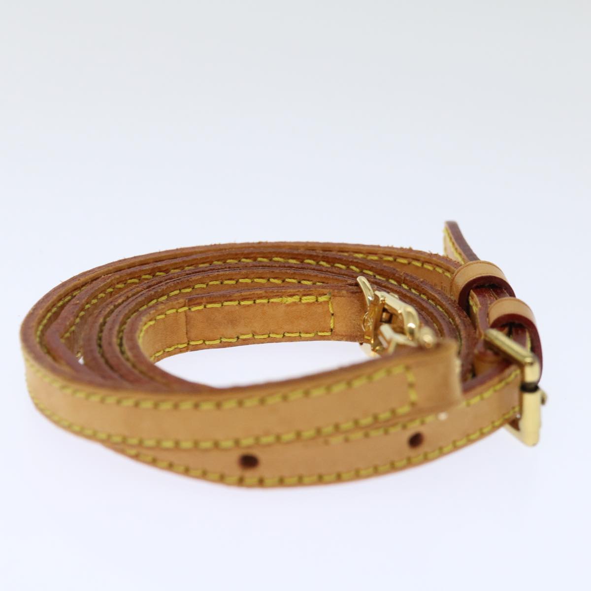 LOUIS VUITTON Adjustable Shoulder Strap Leather 40.2""-47.2"" Beige 70844
