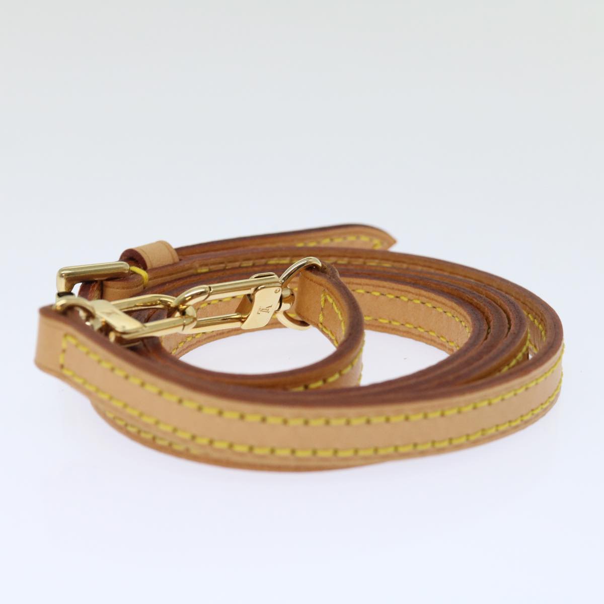 LOUIS VUITTON Adjustable Shoulder Strap Leather 40.2""-47.2"" Beige 70856