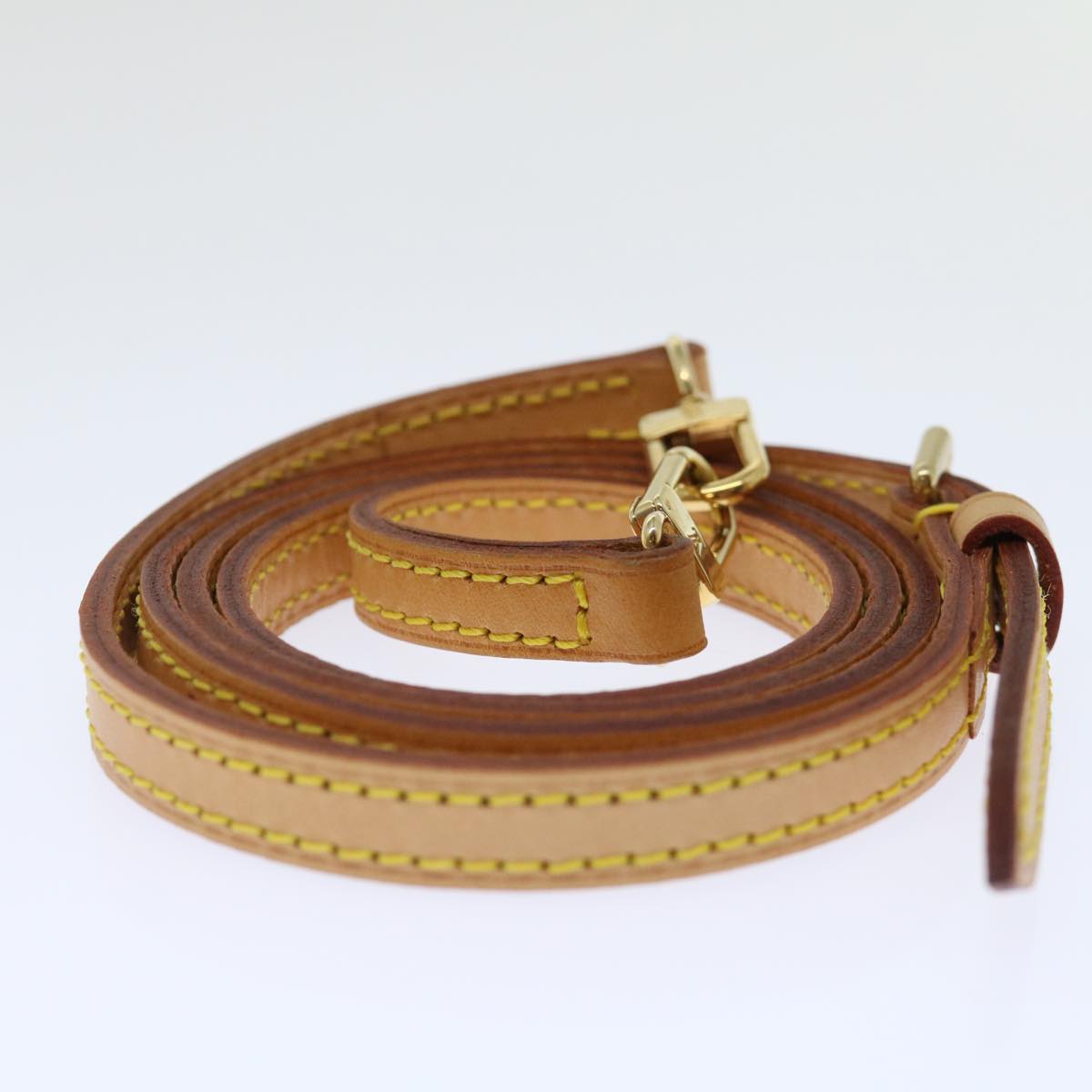 LOUIS VUITTON Adjustable Shoulder Strap Leather 40.2""-47.2"" Beige 70856