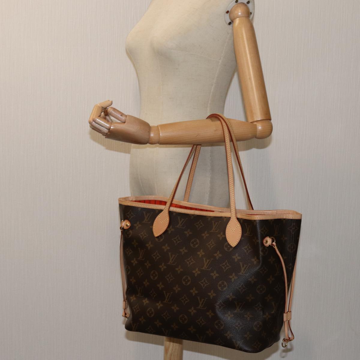 LOUIS VUITTON Monogram Neverfull MM Tote Bag M40156 LV 70859SA