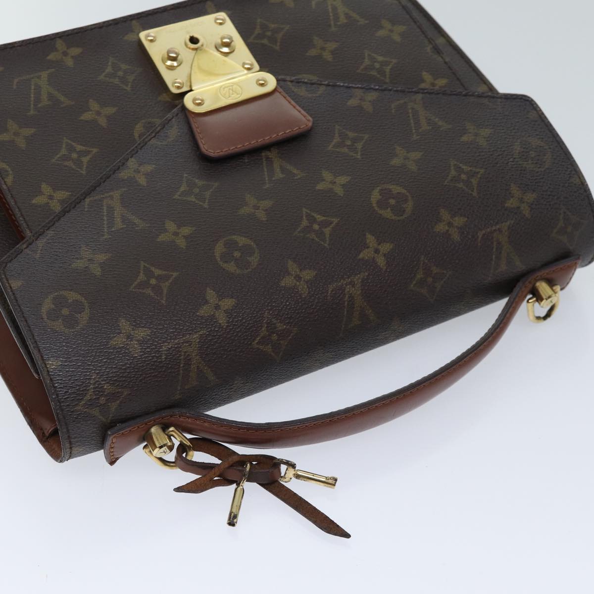 LOUIS VUITTON Monogram Monceau 28 Hand Bag 2way M51185 LV 70947