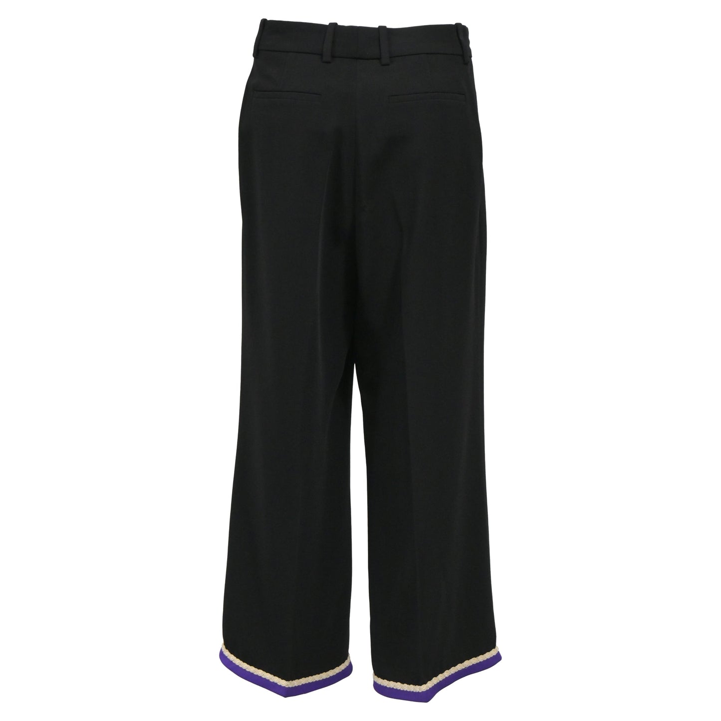 Gucci Wide Leg Culotte Trousers in Black Viscose