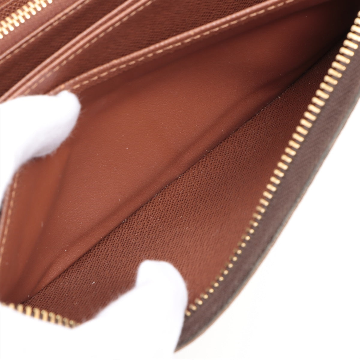 Louis Vuitton Monogram  Wallet M60017 Brown Round Zip Wallet